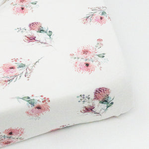 Moegs & Me. - Pincushion Protea Cot Fitted Sheet