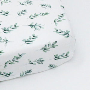 Moegs & Me. - Sage Leaf Cot Fitted Sheet