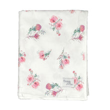 Baby Swaddle Blanket and Headband Set - Pincushion Protea