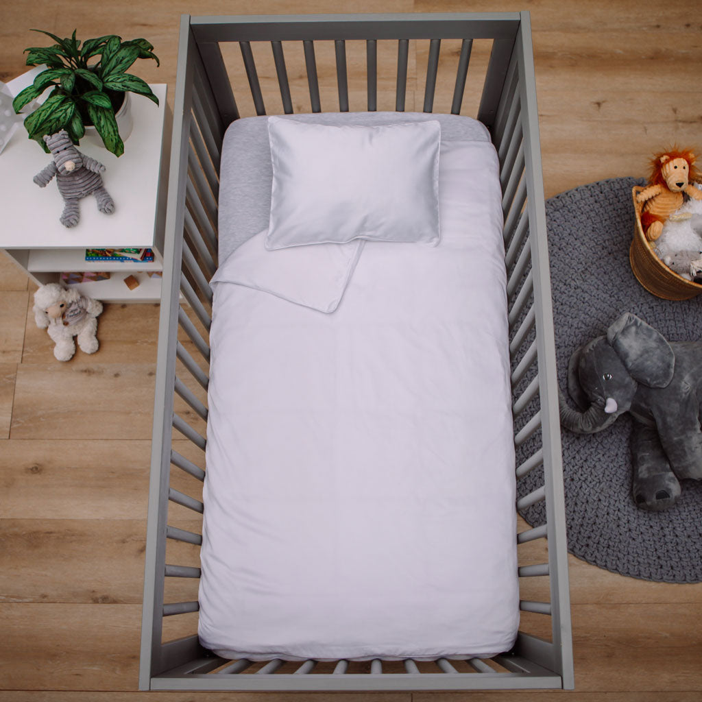 Baby Bedding White cot duvet cover set – Babes Kids Cot