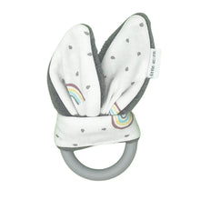 little acorn | Rainbow Silicone Teether (white or grey)