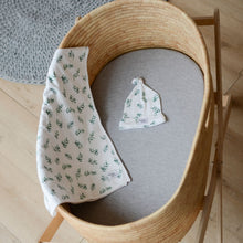 Baby Swaddle Blanket and Beanie Set - Sage Leaf