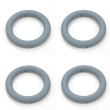 Silicone Teething Rings for Babies | Food-Grade Silicone | BPA Free | Soft Baby Teethers | Set of 4 Grey Rings
