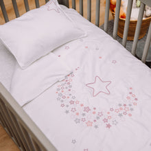 Starry Night Cot Duvet Cover Set - Pink