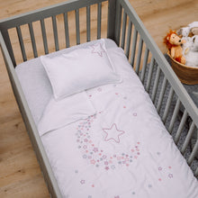 Starry Night Cot Duvet Cover Set - Pink