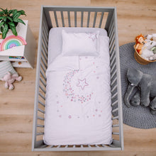 Starry Night Cot Duvet Cover Set - Pink