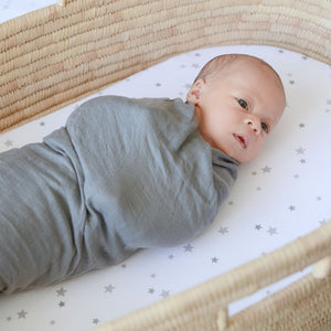 little acorn | 2 in 1 Changing Mat Cover / Moses Basket Sheet - Stars