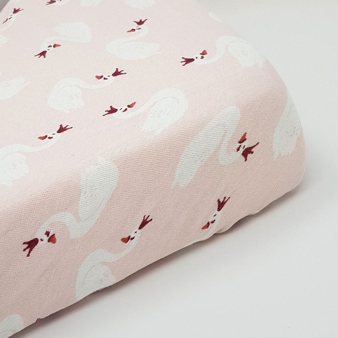 little acorn | Swan Cot Fitted Sheet