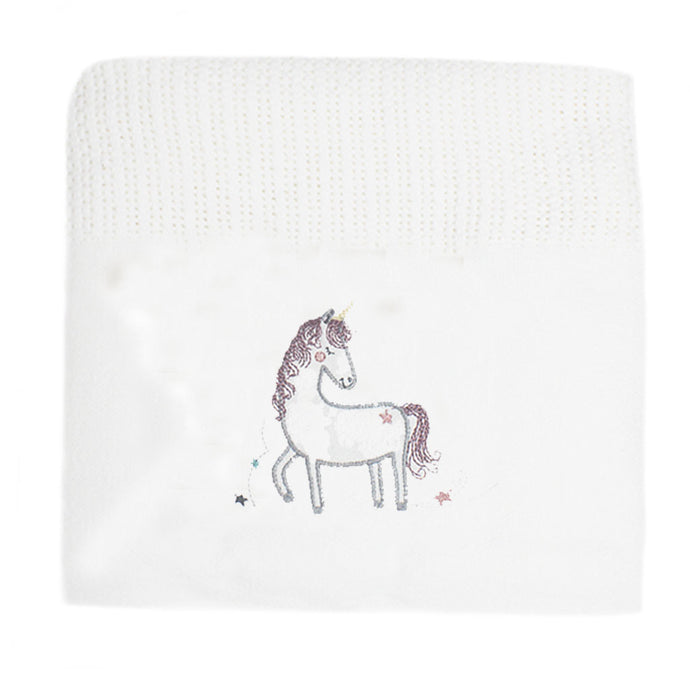 Unicorn Cellular Cotton Baby Blanket