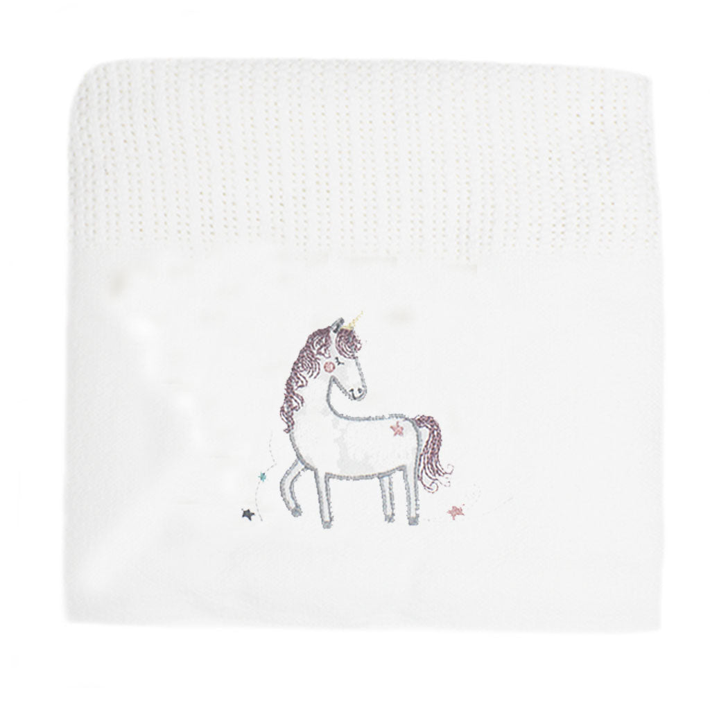 Unicorn Cellular Cotton Baby Blanket