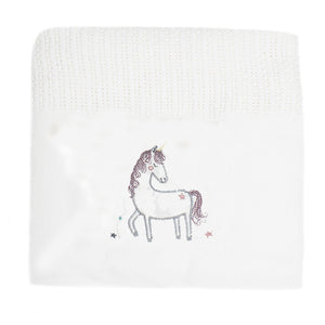 Unicorn Cellular Cotton Baby Blanket