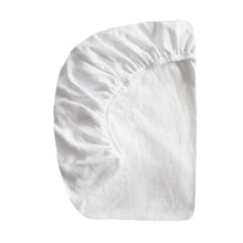 little acorn | 2 in 1 Moses Basket Fitted Sheet / Changing Mat Cover - White