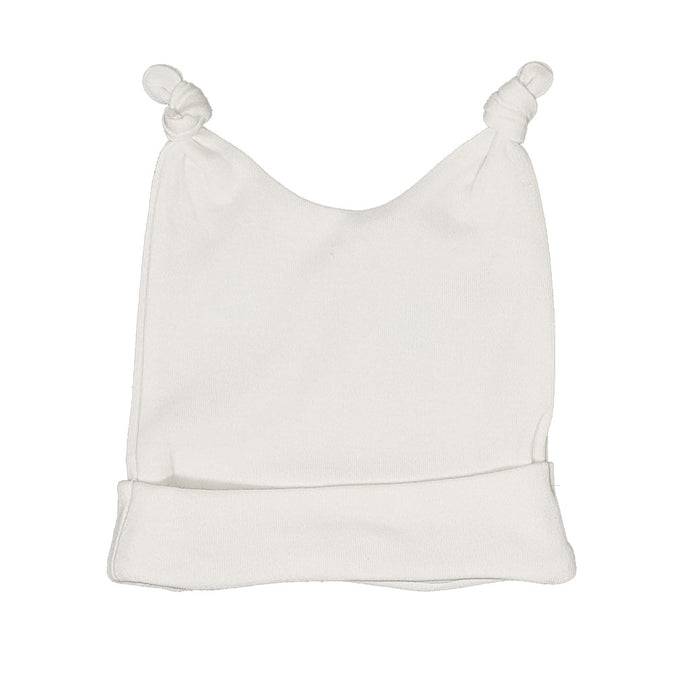 little acorn | White Cotton Baby Beanie