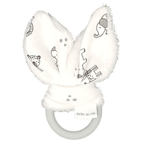 little acorn | African Animals Silicone Teether (grey or white)