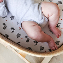little acorn | Moses Basket Fitted Sheet - Woodland Animals