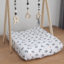 little acorn | 2 in 1 Moses Basket Fitted Sheet / Changing Mat Cover - Woodland Animals
