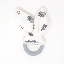 little acorn | Woodland Animals Silicone Teether (grey or white)