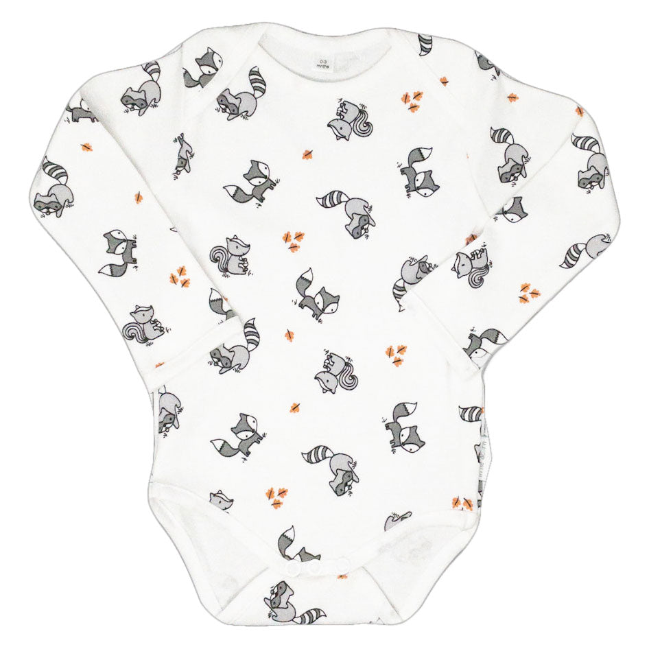 little acorn - Long Sleeve Woodland Animals Onsie  / Bodysuit