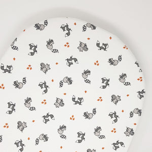 little acorn | Moses Basket Fitted Sheet - Woodland Animals
