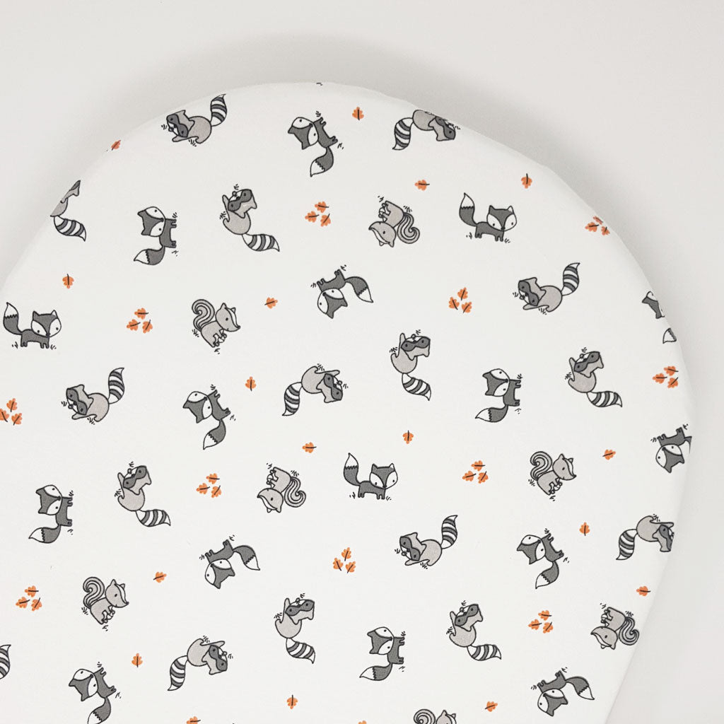 little acorn | Moses Basket Fitted Sheet - Woodland Animals