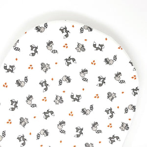little acorn | 2 in 1 Moses Basket Fitted Sheet / Changing Mat Cover - Woodland Animals
