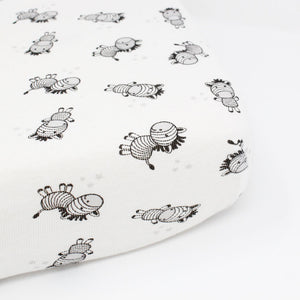 little acorn | Zany Zebra Cot Fitted Sheet - Babes & Kids Cot Baby Bedding