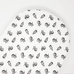 little acorn | 2 in 1 Moses Basket Fitted Sheet / Changing Mat Cover - Zebras