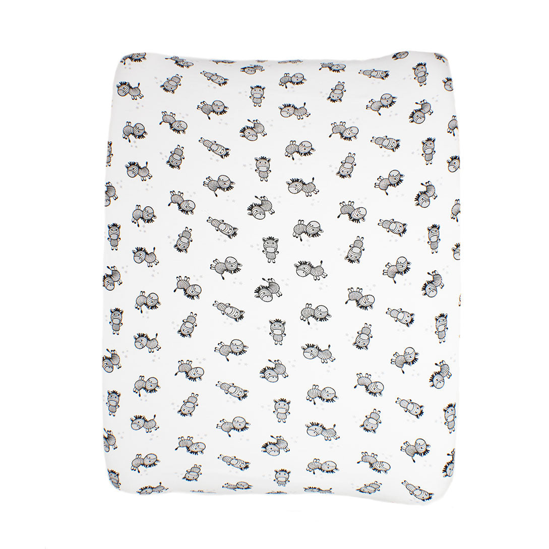 little acorn | 2 in 1 Moses Basket Fitted Sheet / Changing Mat Cover - Zebras