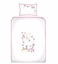 Butterfly Posy Kids Duvet Cover Set (100% Cotton Percale) - Babes & Kids Cot Baby Bedding