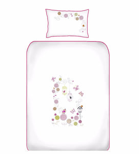 Butterfly Posy Kids Duvet Cover Set (100% Cotton Percale) - Babes & Kids Cot Baby Bedding