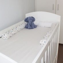 Baby Birds Cot Bumper Cover - blue - Babes & Kids Cot Baby Bedding