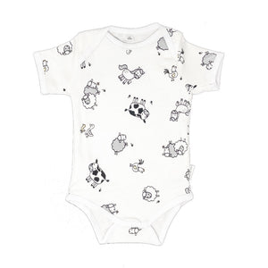 little acorn - Short Sleeve Farm Animals Onsie  / Bodysuit