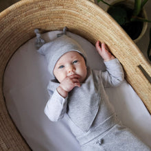 little acorn | 2 in 1 Moses Basket Fitted Sheet / Changing Mat Cover - White