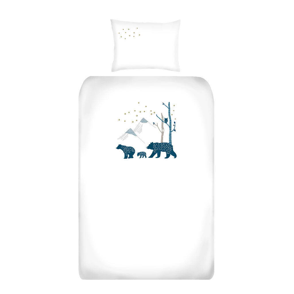 Baby Basics Bears Cot Duvet Set Babes & Kids Cot Sheets, Cot