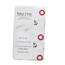 Sail Away Cot Bumper Cover - Babes & Kids Cot Baby Bedding