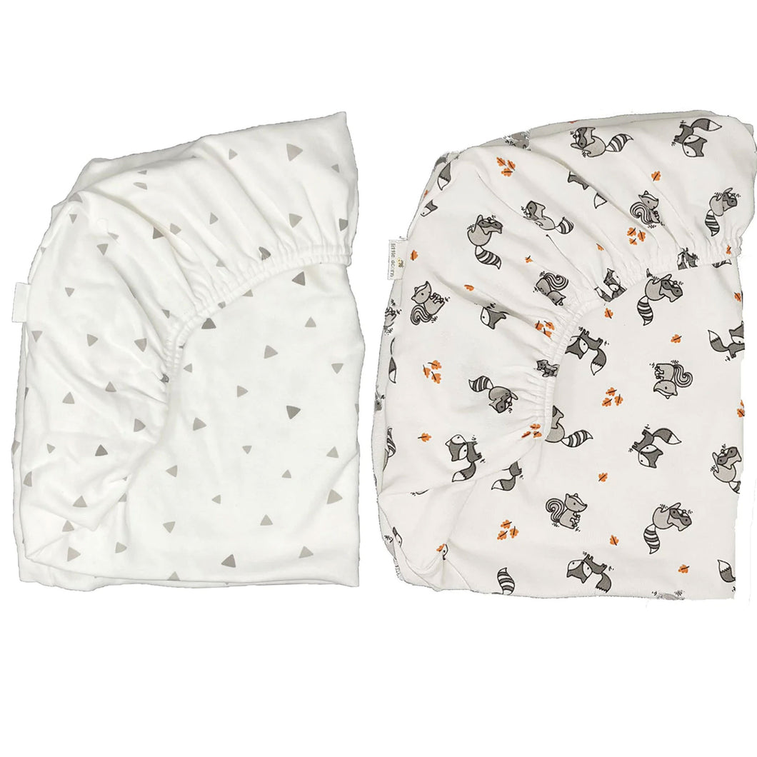 2 pack | 2in1 Fitted Cot Sheet