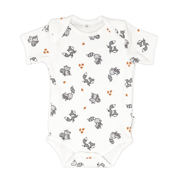 little acorn - Short Sleeve Woodland Animals Onsie  / Bodysuit