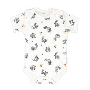 little acorn - Short Sleeve Woodland Animals Onsie  / Bodysuit