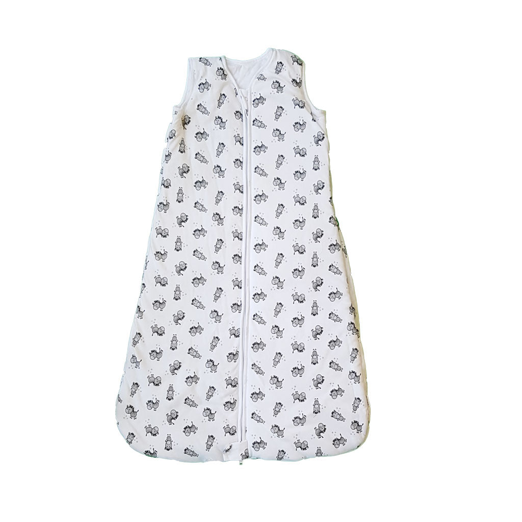 little acorn | Cotton Zebra Baby Sleeping Bag - 2.5T TOG